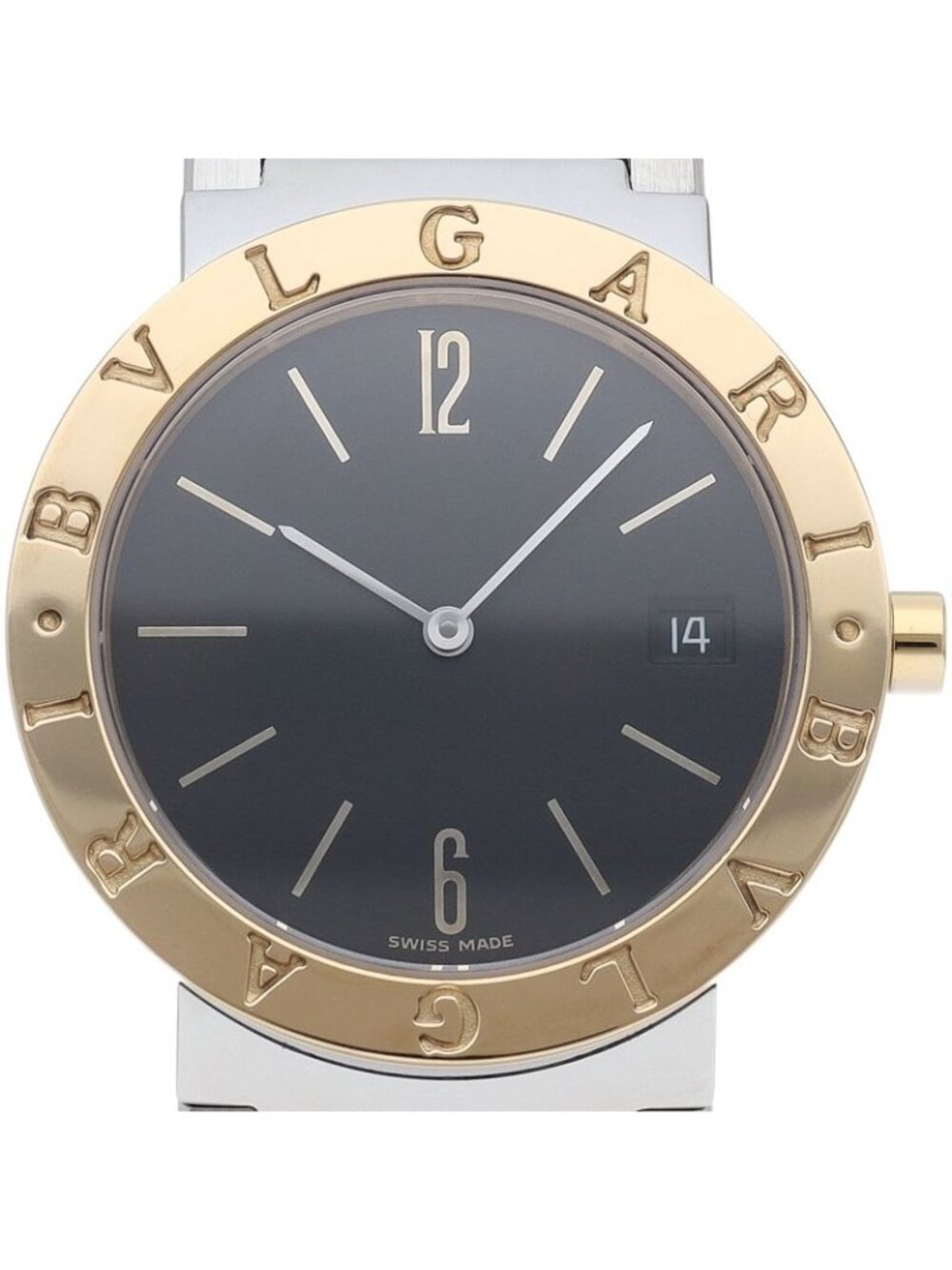 Bvlgari Watch 33 18k Yellow Gold SS Black